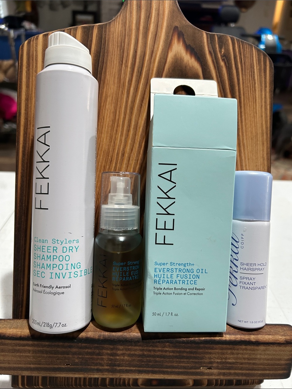 Fekkai Sheer Dry Shampoo & Everstrong Oil Duo - White & Light Teal
